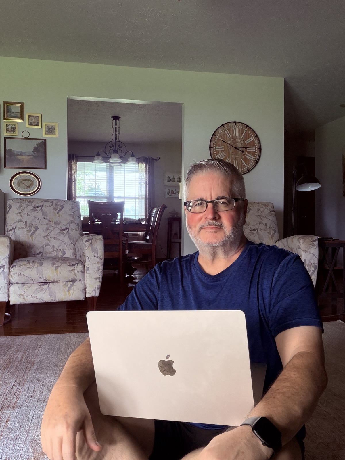 BG Hamrick with his MacBook